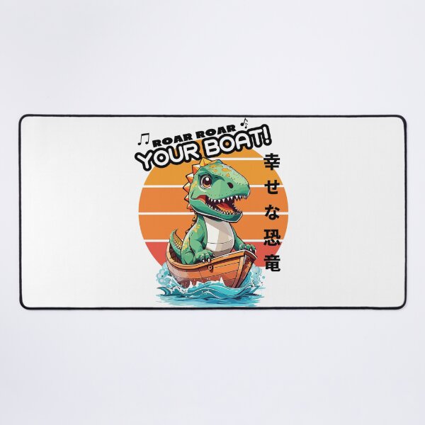 Artikelvorschau, Roar Roar Kawaii Happy Dinosaur T-Rex Japanischer Stil Weiß entworfen und verkauft von chatzous.