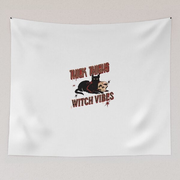 Item preview, "thick thighs witch vibes" halloween mood designed and sold by GalaxyGraffiti.
