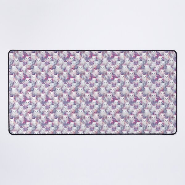 Item preview, Pixel Art White Cats: Monochromatic Pattern Design designed and sold by Rivanes.
