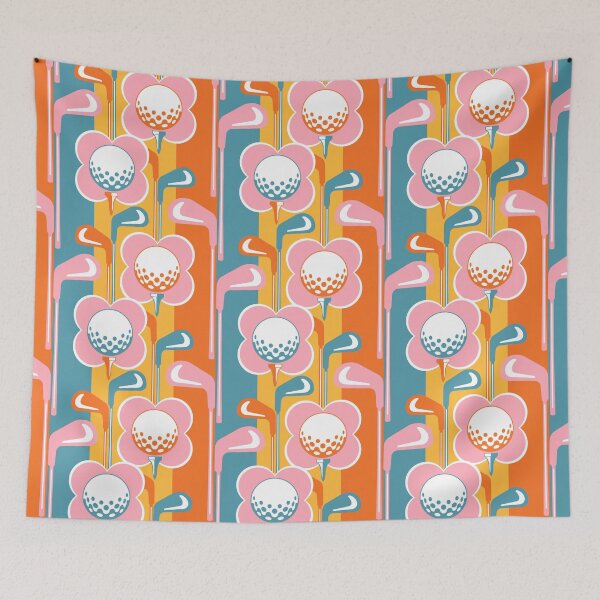 Item preview, Putt-ercup Par-tee - pink, orange, & teal designed and sold by Perrin Le Feuvre.