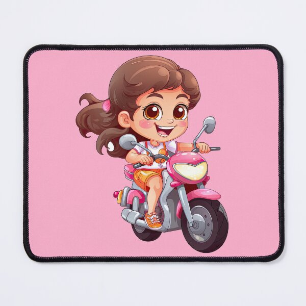 Item preview, Teenage Girl Riding a Pink Scooter (pink background) designed and sold by TheTrendsDesk.