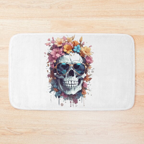 Item preview, Skull with Sunglasses and Flowers designed and sold by rhashhab.