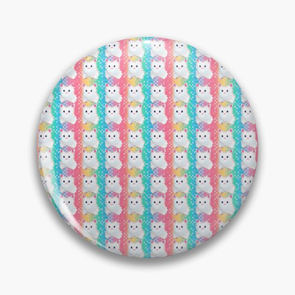 Item preview, Pixel Art White Cats on Rainbow Pattern designed and sold by Rivanes.