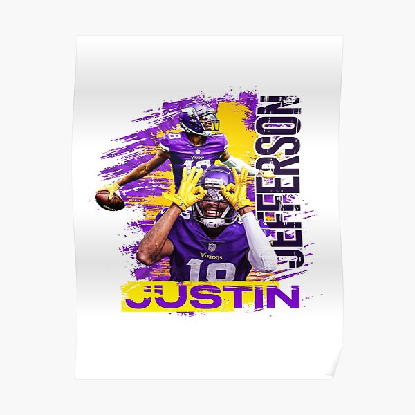 Justin Jefferson Jersey  Poster for Sale by LOSTandLO