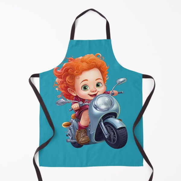 Item preview, Teenage Girl Riding a Silver Scooter (blue background) designed and sold by TheTrendsDesk.