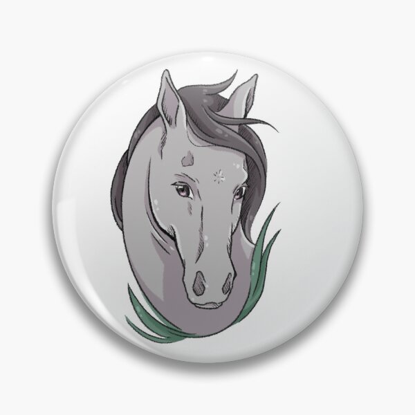 Item preview, STICKER | Flea-bitten Gray horse with grass designed and sold by dearcastigo.