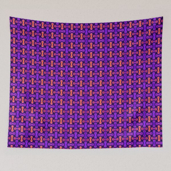 Item preview, Psychedelic Bone Dumbell Repeating Pattern designed and sold by kernowerno.