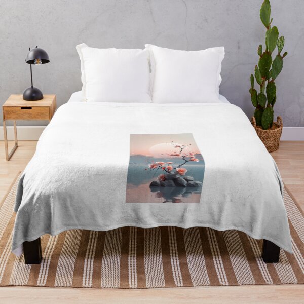 Item preview, a painting of flowers on a rock in the water designed and sold by Dark Fantasy Store.
