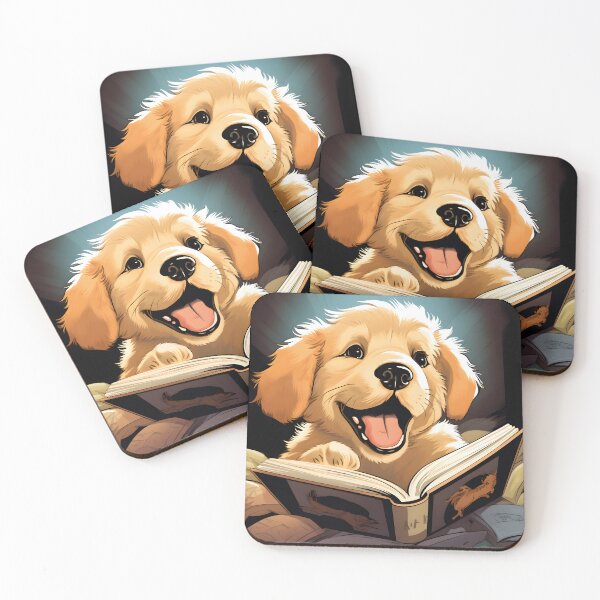 Item preview, Golden Retriever Night Time Story designed and sold by ARTficiallyAnon.