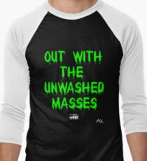 Unwashed Masses | Classic Design Men's Baseball ¾ T-Shirt