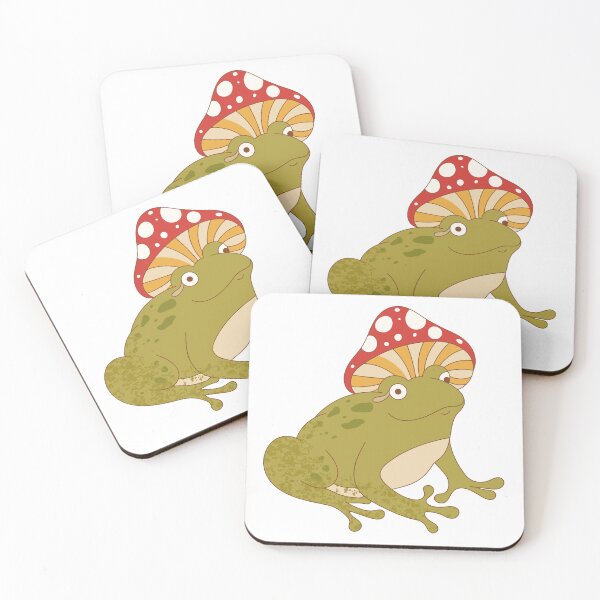 Item preview, Frog with mushroom. Cute toad. designed and sold by CoCoArt-Ua.