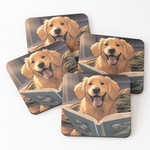 Item preview, Golden Retriever Night Time Story designed and sold by ARTficiallyAnon.