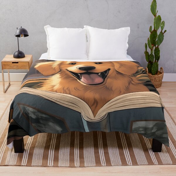 Item preview, Golden Retriever Night Time Story designed and sold by ARTficiallyAnon.