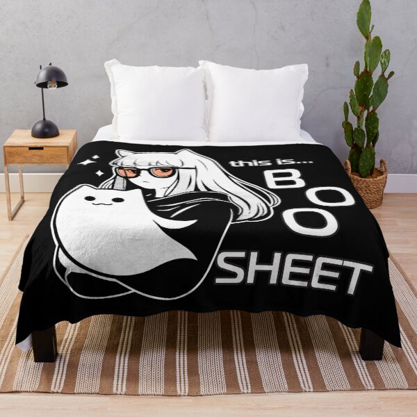 Item preview, this is some boo sheet, girl and cat designed and sold by Niktarka.