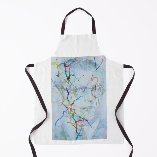 Item preview, SARTRE watercolor and acrylic portrait designed and sold by lautir.
