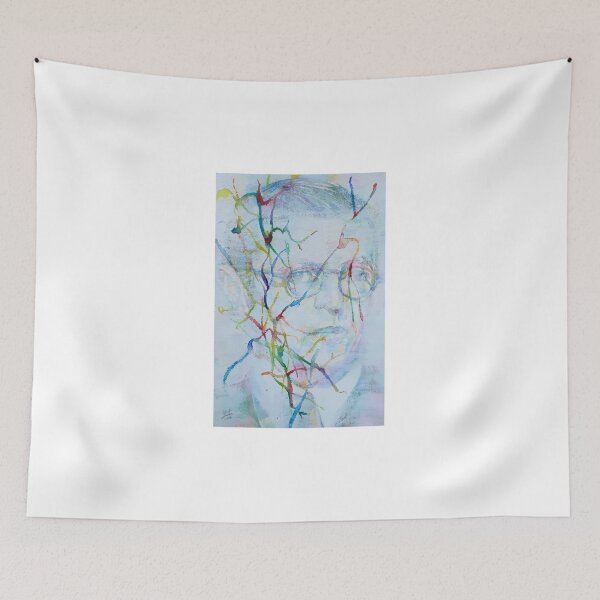Item preview, SARTRE watercolor and acrylic portrait designed and sold by lautir.