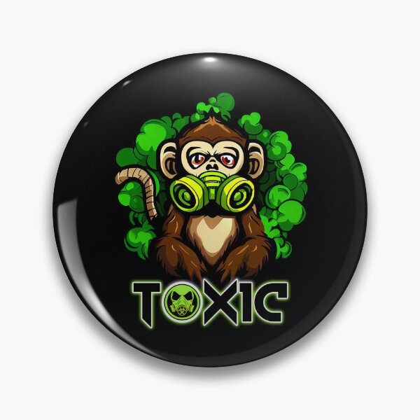 Item preview, Toxic Monkey with Gas Mask and Neon Warning Design designed and sold by ZetaDream.