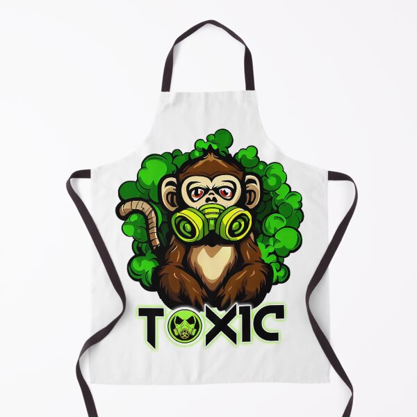Item preview, Toxic Monkey with Gas Mask and Neon Warning Design designed and sold by ZetaDream.