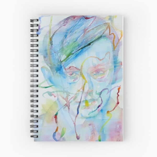 Item preview, TRISTAN TZARA watercolor and acrylic portrait designed and sold by lautir.