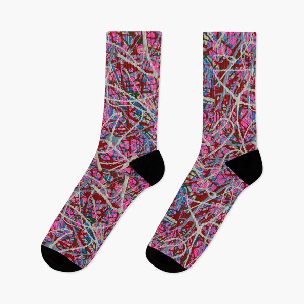 Item preview, Art by Mike Inspired by Action Painting Intuitive Psychedelic Web Design on Pink Background designed and sold by allartbymike.