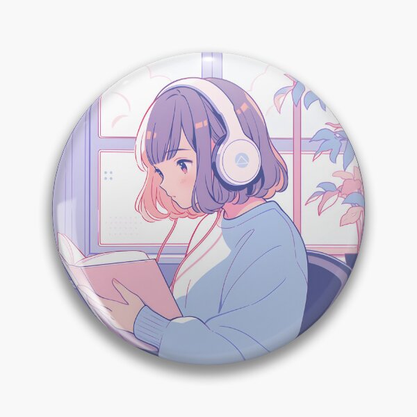 Item preview, Lofi girl the reader - Reading Cartoon Characters designed and sold by Ordinary Life Works.