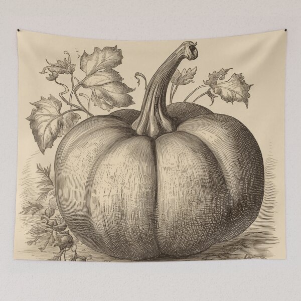 Item preview, Un boceto botánico vintage de una calabaza designed and sold by Sketch-Shack.