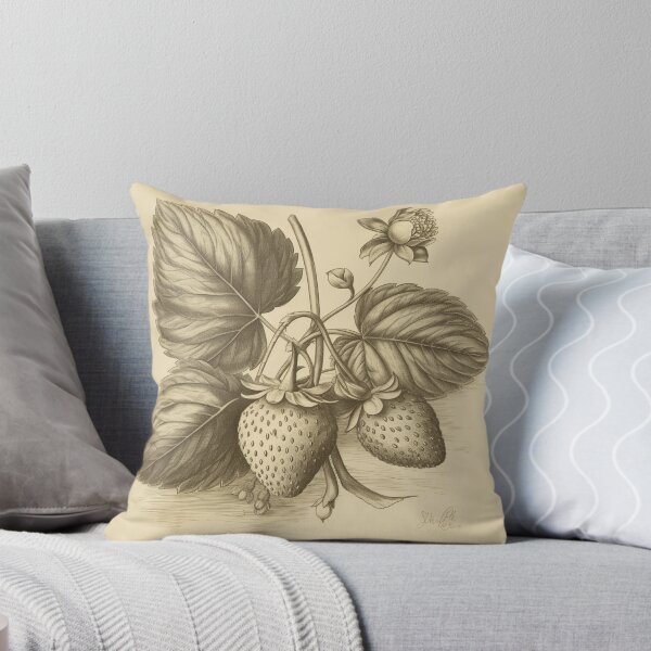 Item preview, A Vintage Botanical Sketch of Strawberries  designed and sold by Sketch-Shack.