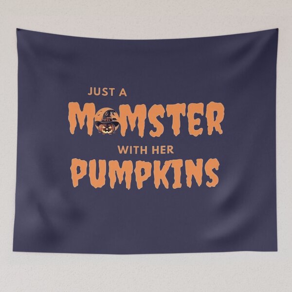 Item preview, just a mom with her pumpkins funny halloween design designed and sold by Aesthetic-Verse.
