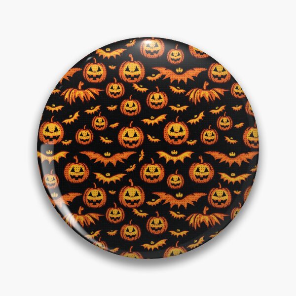 Item preview, Halloween Pixel Art: Pumpkin and Bat Pattern designed and sold by Rivanes.
