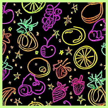 Artwork thumbnail, Fruity Neon Pattern by Health And Fitness Posts e-Store