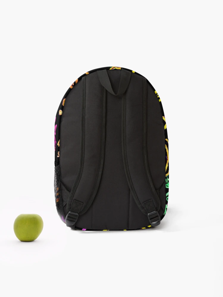 Thumbnail 2 of 3, Backpack, Fruity Neon Pattern designed and sold by Health And Fitness Posts e-Store.