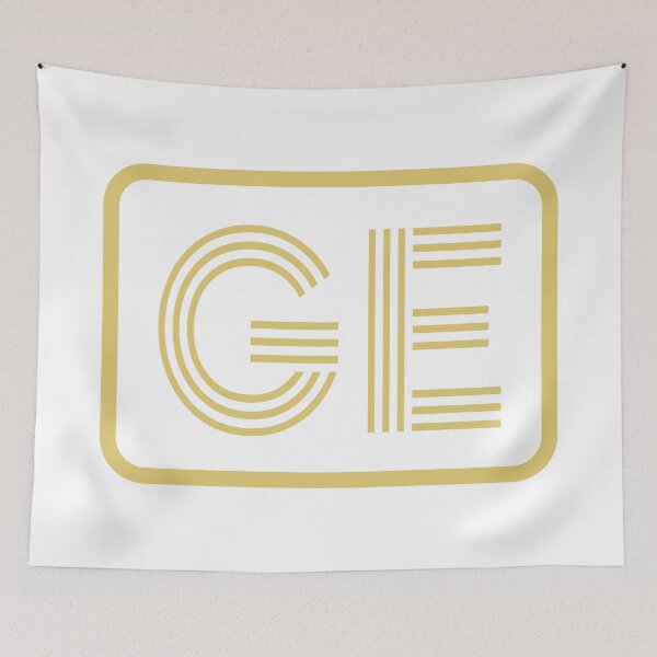 Item preview, GE Initials Gold Geometric Letters designed and sold by Jeallan Designs.