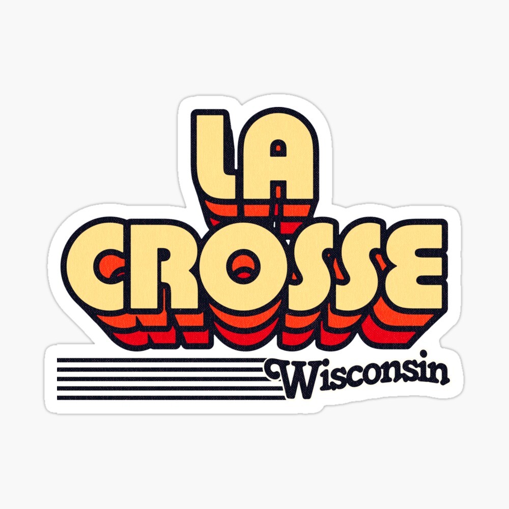 La Crosse, Wisconsin | Retro Stripes Sticker