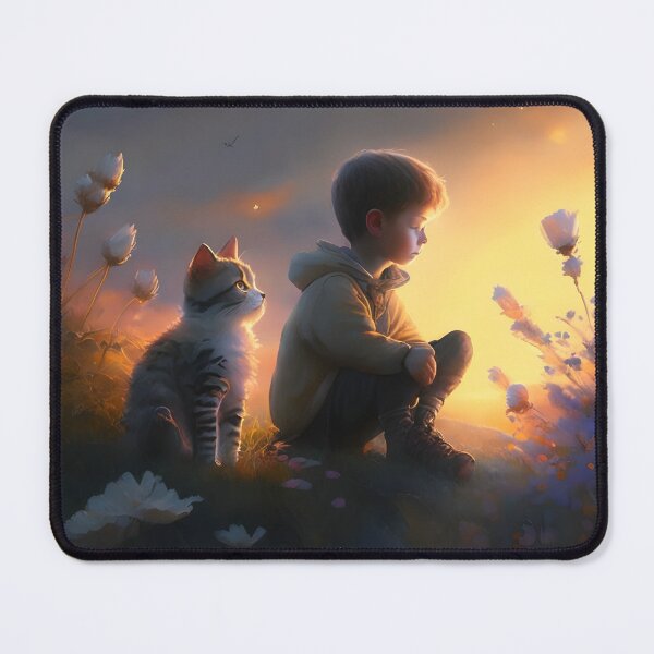 Item preview, Boy and Cat designed and sold by Everythingstakn.