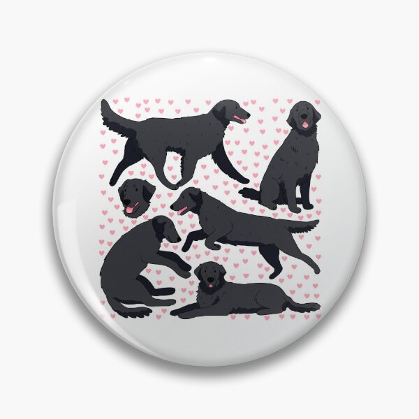 Item preview, Flat Coated Retriever dog pattern  designed and sold by Yaragold.