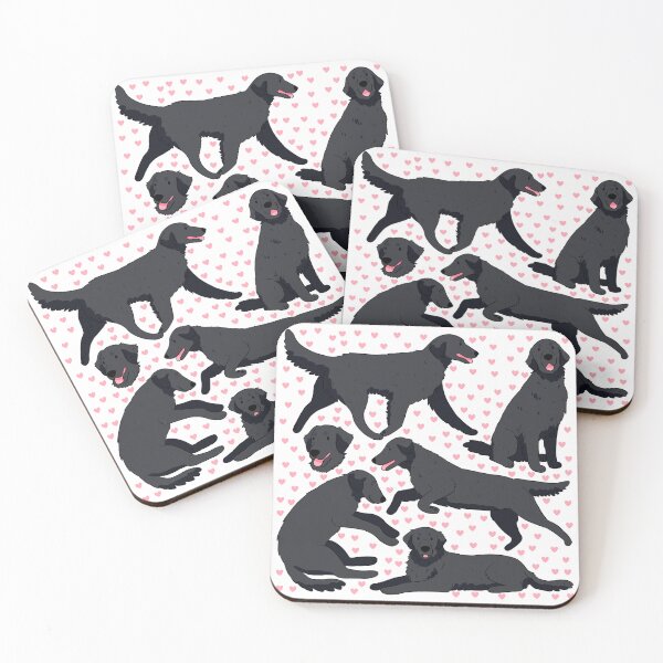 Item preview, Flat Coated Retriever dog pattern  designed and sold by Yaragold.
