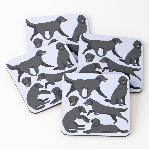 Item preview, Flat Coated Retriever dog pattern  designed and sold by Yaragold.