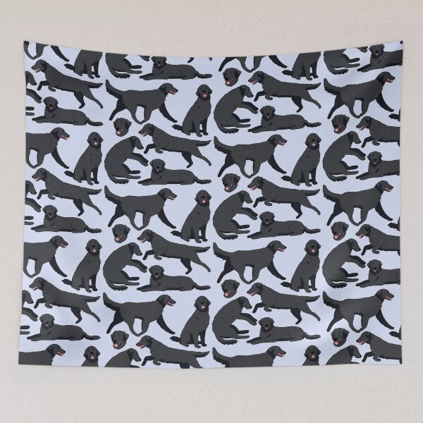 Item preview, Flat Coated Retriever dog pattern  designed and sold by Yaragold.