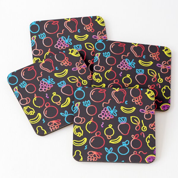 Item preview, Tropical Neon Fruits Pattern designed and sold by Health And Fitness Posts e-Store.