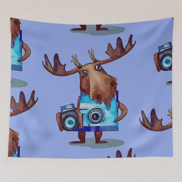 Item preview, Funny Moose Photographer with Camera Art designed and sold by Nature's Fancy.