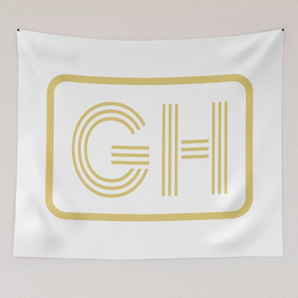 Item preview, GH Initials Gold Geometric Letters designed and sold by Jeallan Designs.