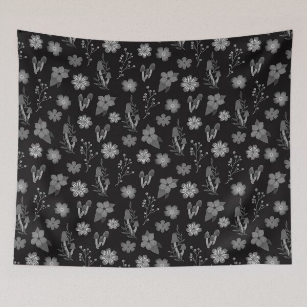 Item preview, Pretty flowers on black designed and sold by pinkyfish1010.