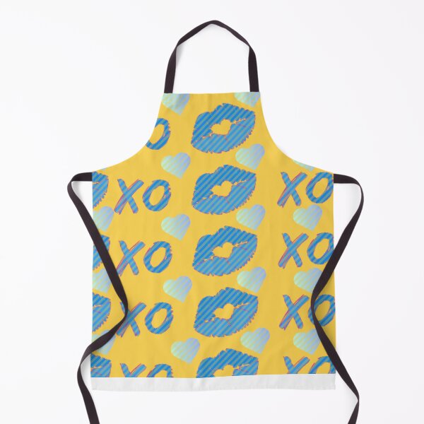 Item preview, Vibrant XO Kiss and Heart Pattern - Blue and Yellow Love designed and sold by DesigntshirtWB.