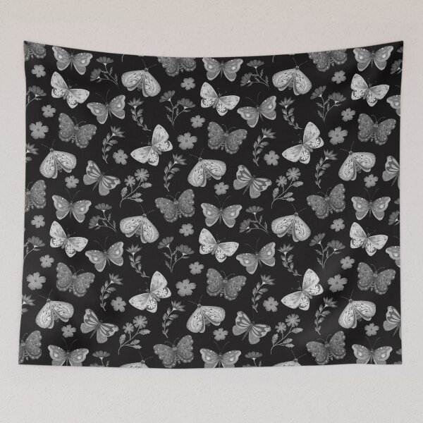 Item preview, Black and white butterflies designed and sold by pinkyfish1010.