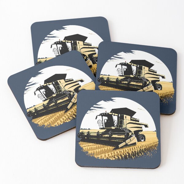 Item preview, Combine harvester silhouette agriculture sunset designed and sold by TaevasDesign.