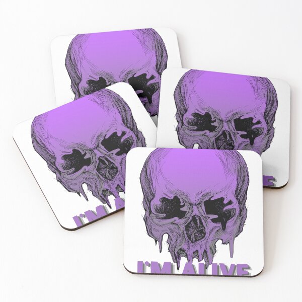 Item preview, Horror spooky Halloween Iam Alive Skull Art  designed and sold by OlivedesignsIN.