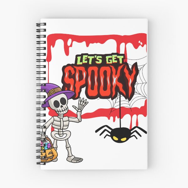 Item preview, Lets Get spooky Sinister skull Art Halloween gifts designed and sold by OlivedesignsIN.
