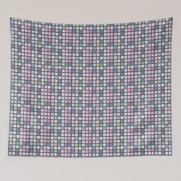 Item preview, Pixel Art Kitty: Colorful Pattern Design designed and sold by Rivanes.