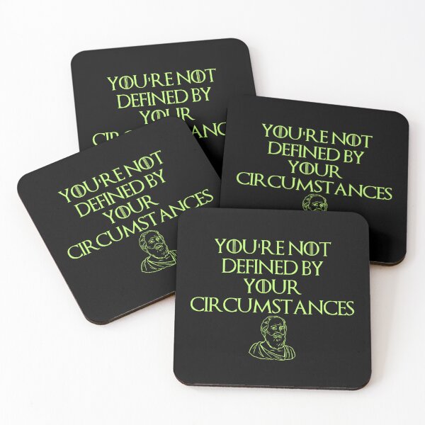 Item preview, Defined by Circumstances Stoic Quote Design designed and sold by OurPhilosophy.