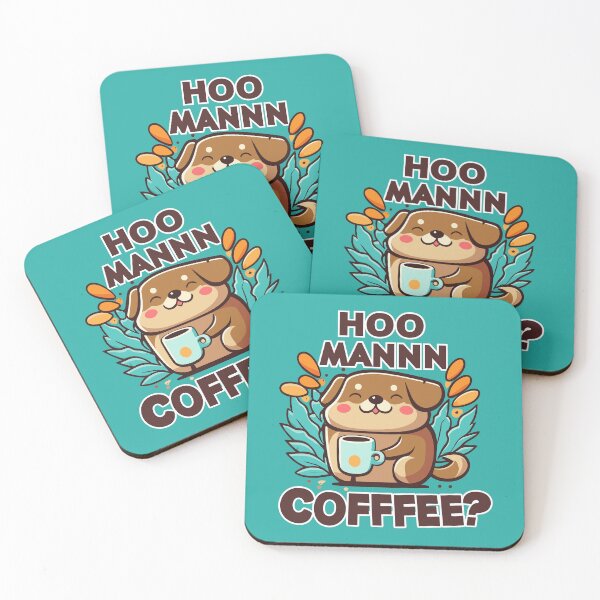 Item preview, Hoomann Cofffee?.. Cute litttle dog drinking coffee designed and sold by CooffeeeOrTeaaa.